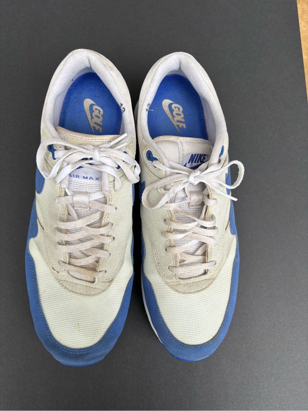 Nike Men’s Blue and White Air Max Style Sneakers - Picture 2 of 7